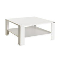 COUCHTISCH mit Ablagefach - lena 90/90/42 cm - Weiß, Holzwerkstoff (90/90/42cm) - Calicosy