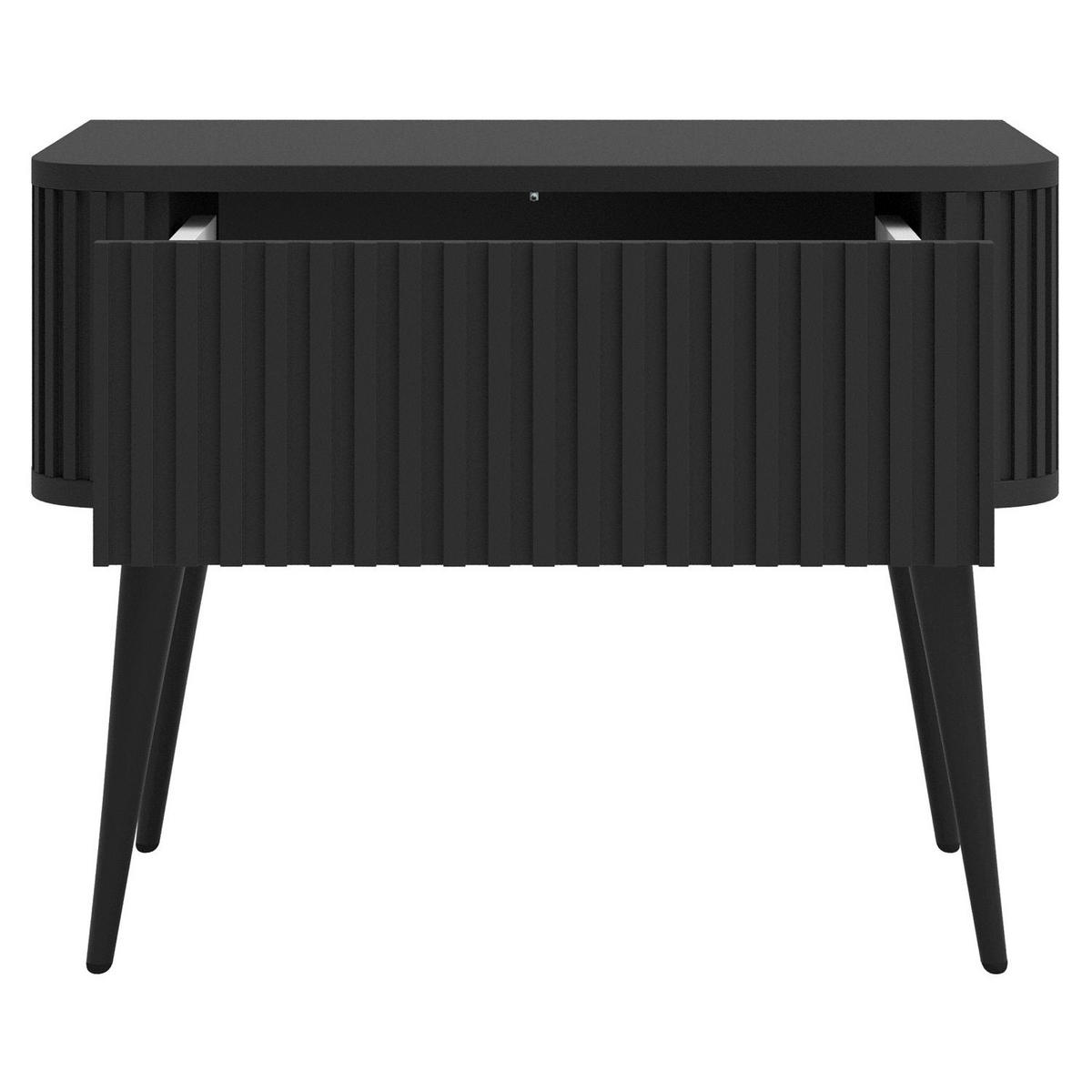 NOČNÝ STOLÍK Ovarlo čierna 63 cm - čierna, kov/kompozitné drevo (63.2/49.2/38cm) - Selsey