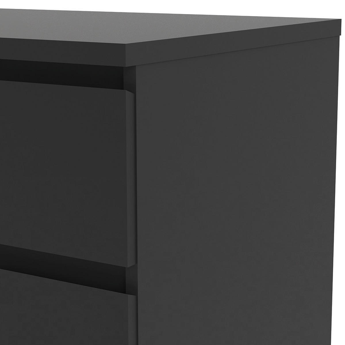 KOMMODE Schwarz - Schwarz, Holzwerkstoff (77/111/50cm) - ebuy24