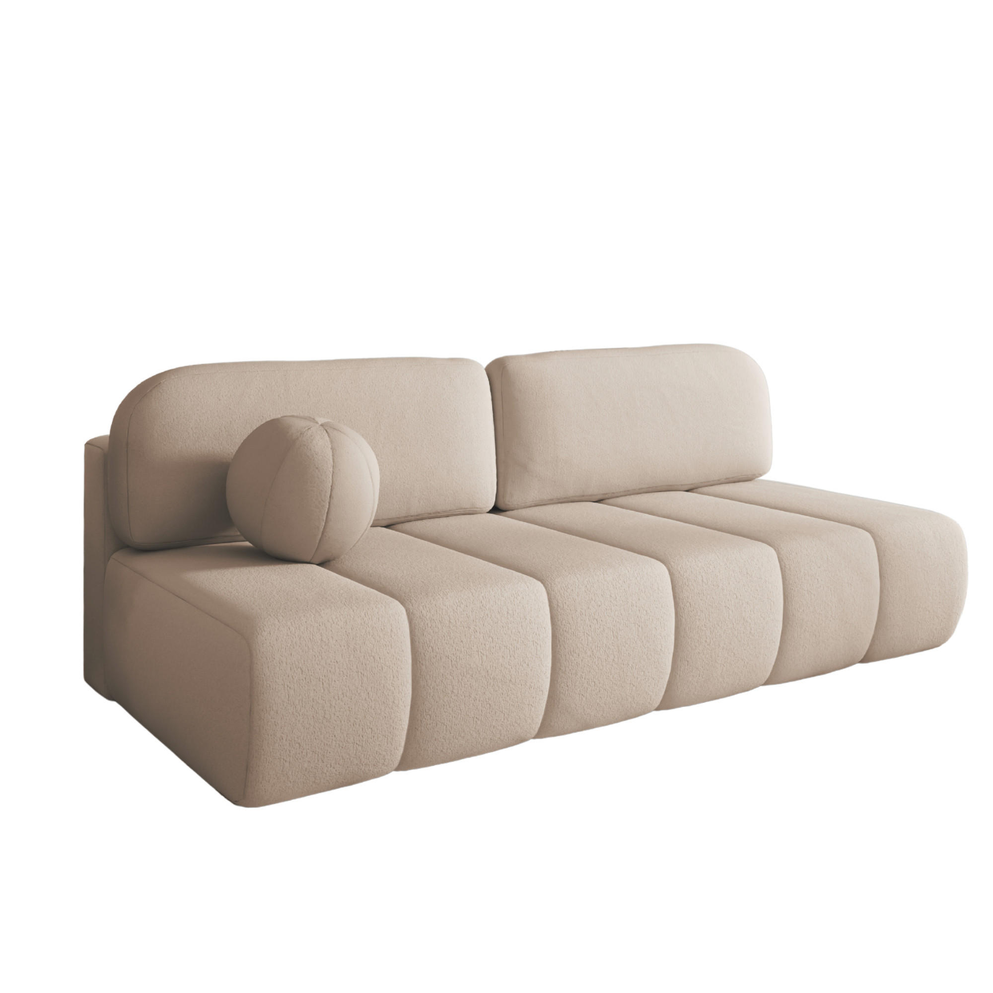 SCHLAFSOFA - Fluffy - Beige (Anthology 3) - Beige, Holz (210/88/104cm) - Möblo