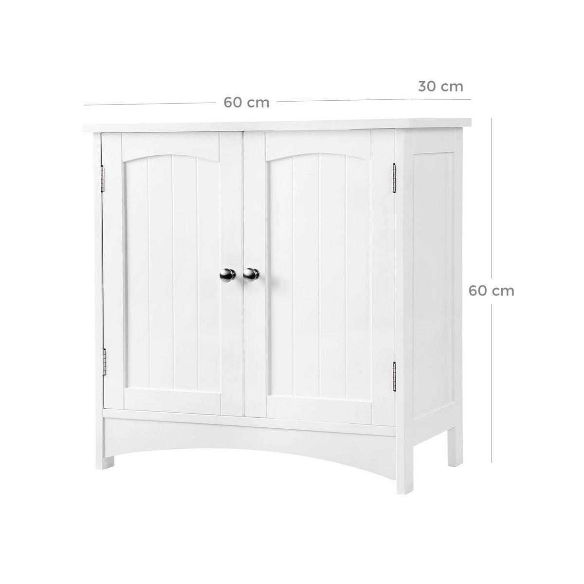 WASCHBECKENUNTERSCHRANK - Weiß, Holzwerkstoff (60/30/60cm) - Hansiro