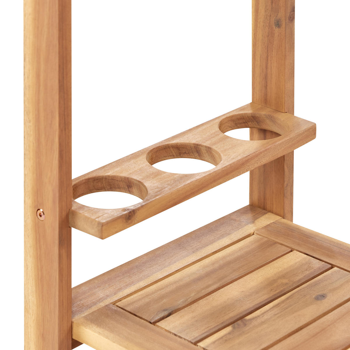 TEEWAGEN 47/83 cm Heller Holzfarbton Sassari Ii - Hellbraun, Holz (47/74/90cm) - Beliani
