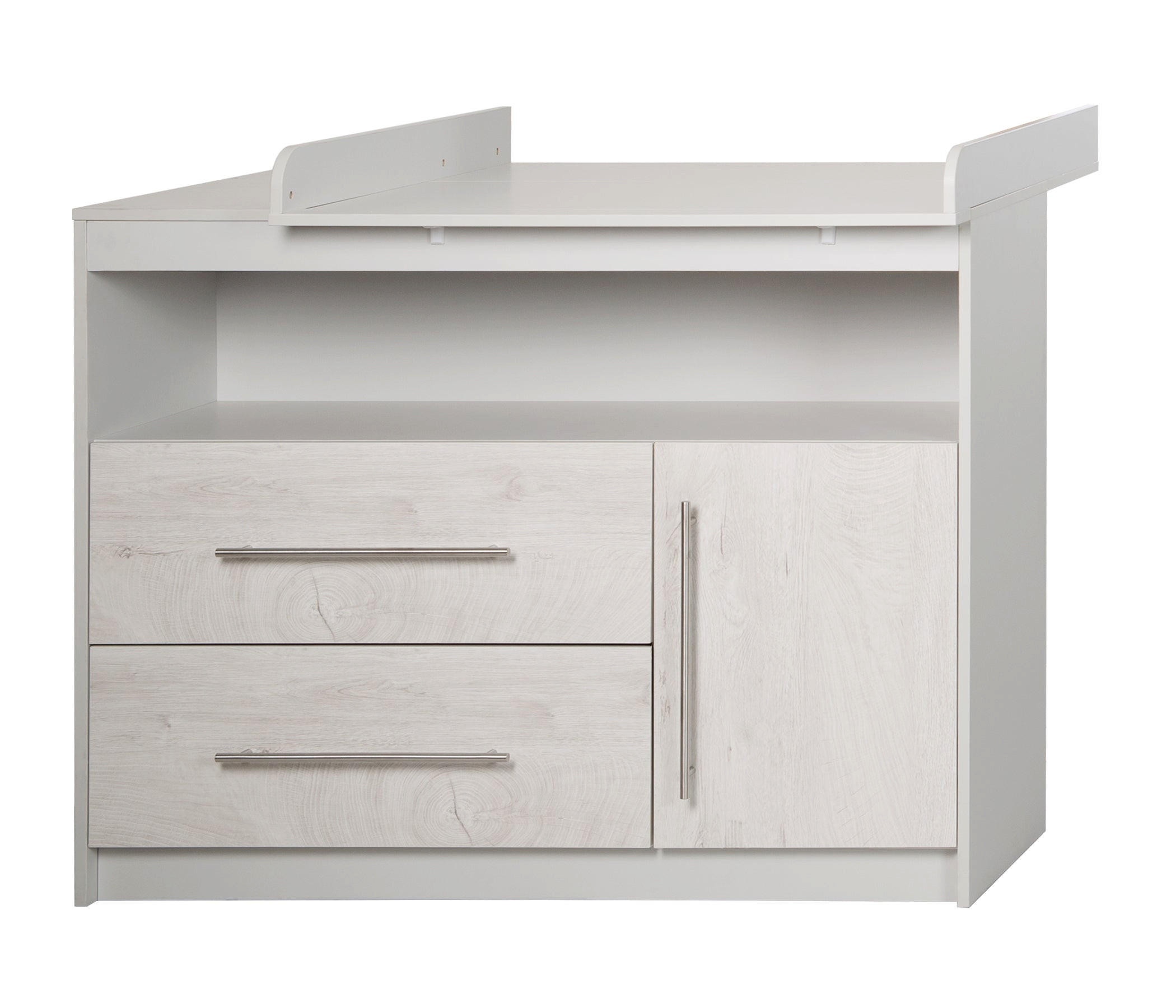 WICKELKOMMODE Maren 2 - Grau, Holzwerkstoff/Metall (117/98/75cm) - Roba
