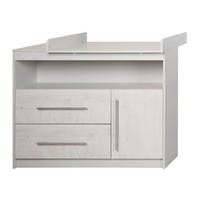 WICKELKOMMODE Maren 2 - Grau, Holzwerkstoff/Metall (117/98/75cm) - Roba