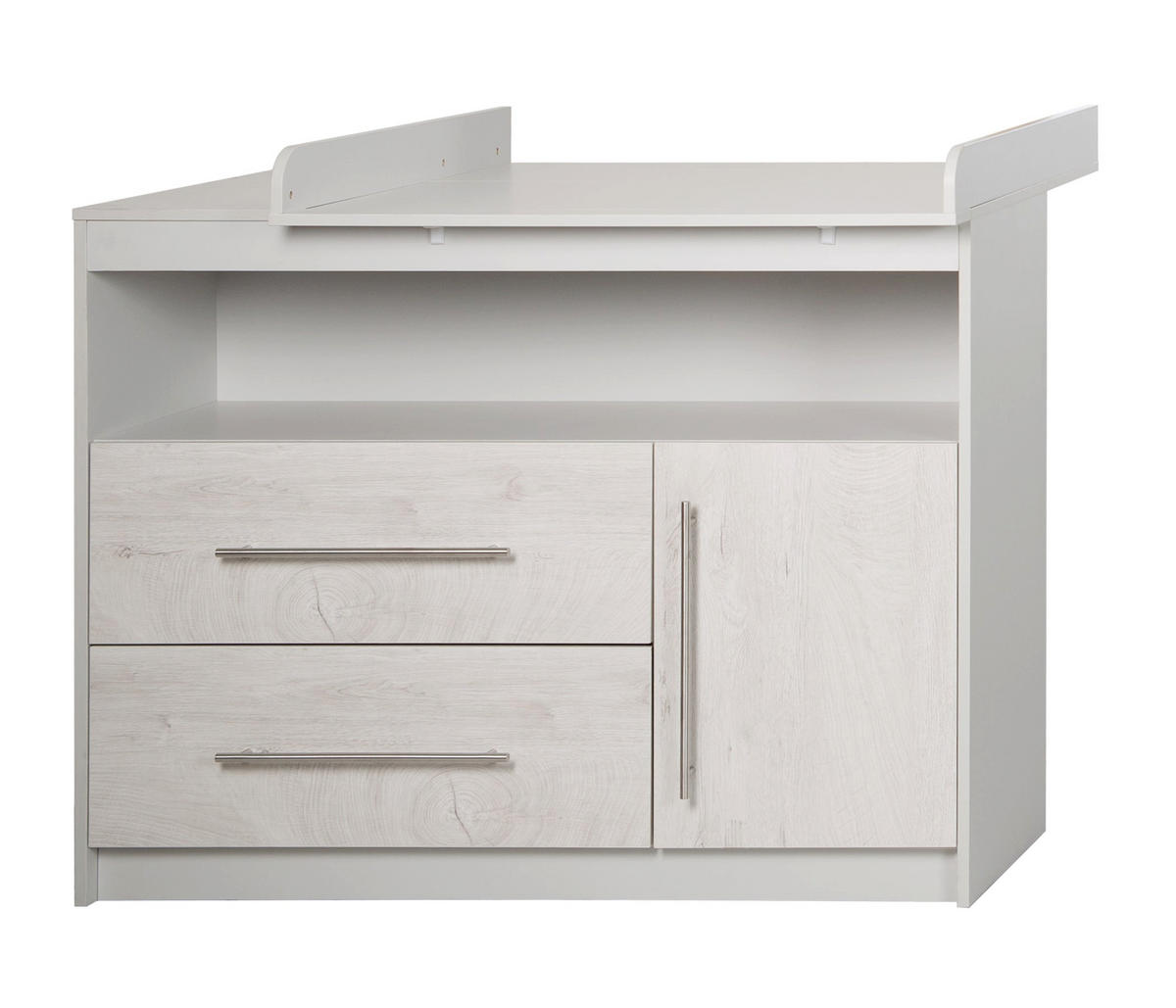 WICKELKOMMODE Maren 2 - Grau, Holzwerkstoff/Metall (117/98/75cm) - Roba