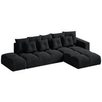 ECKSOFA mit Schlaffunktion RAMIRO Schwarz - Graphitfarben, Textil (325/185cm)