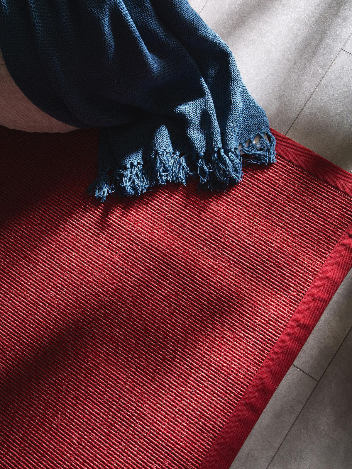 SISALTEPPICH Sana Rot 150x150 cm - Rot, Textil (150/150cm) - benuta Nest