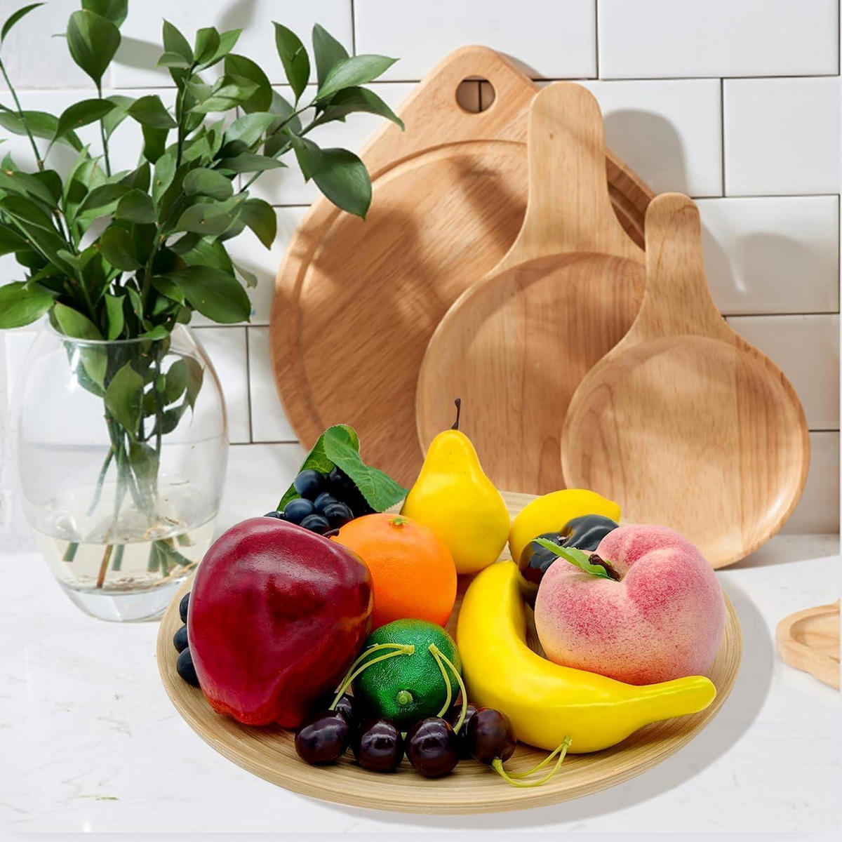 KÜNSTLICHE Früchte 12-teiliges Set - Multicolor, Kunststoff (7.6cm)