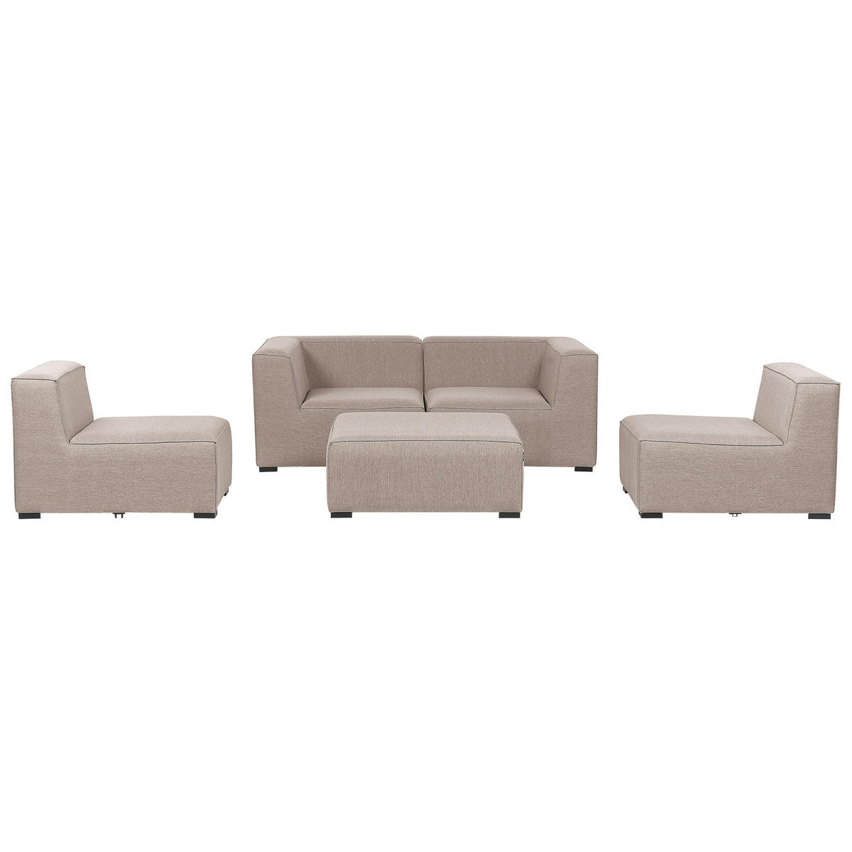 LOUNGE SET 4-Sitzer beige modular Arezzo - Beige, Textil - Beliani