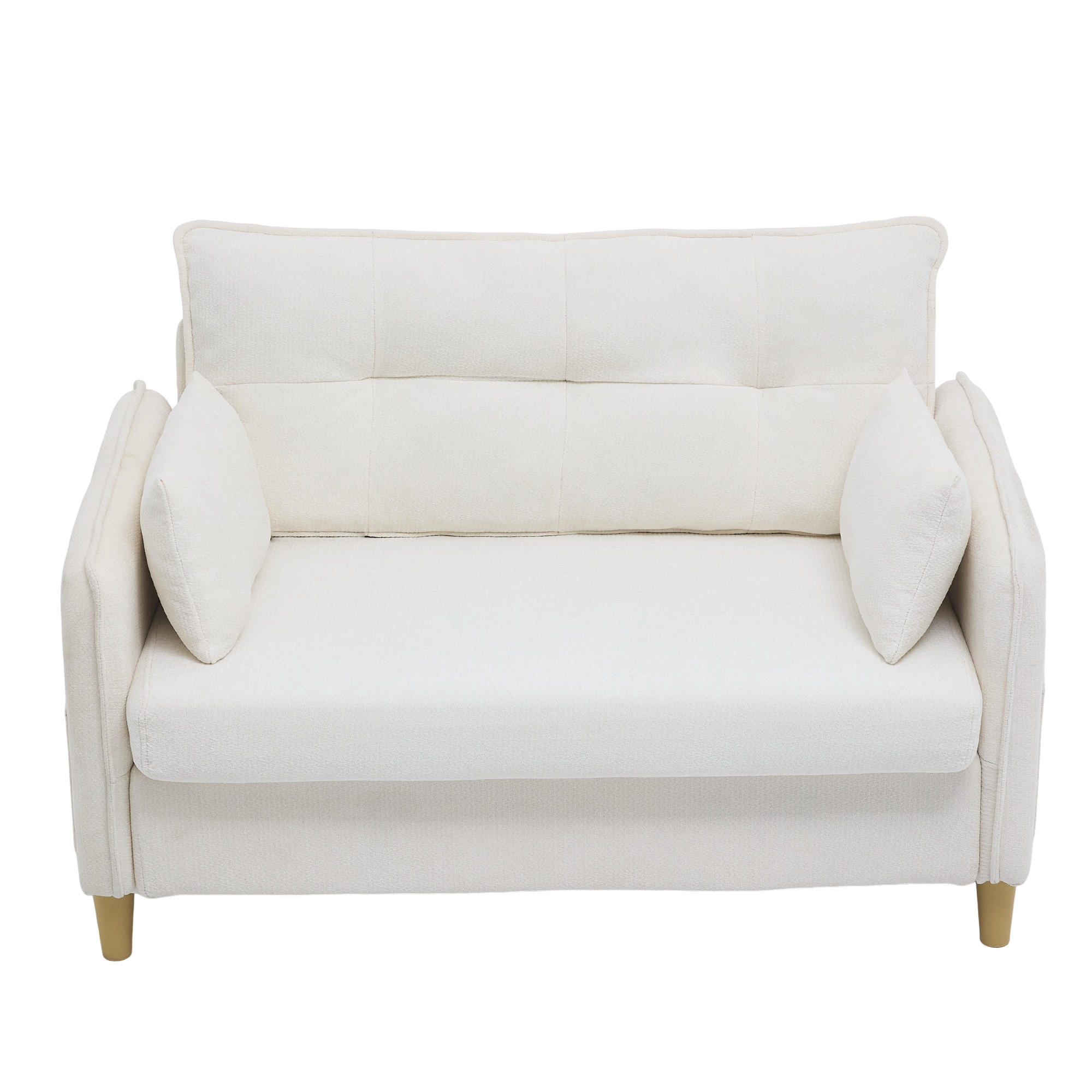 SCHLAFSOFA 127/75.5/83 cm Beige mit Armlehnen und Seitentaschen - Beige, Textil (75.5/83/127cm) - Oxeza