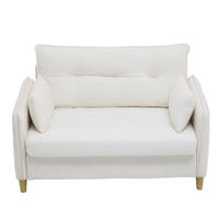 SCHLAFSOFA 127/75.5/83 cm Beige mit Armlehnen und Seitentaschen - Beige, Textil (75.5/83/127cm) - Oxeza
