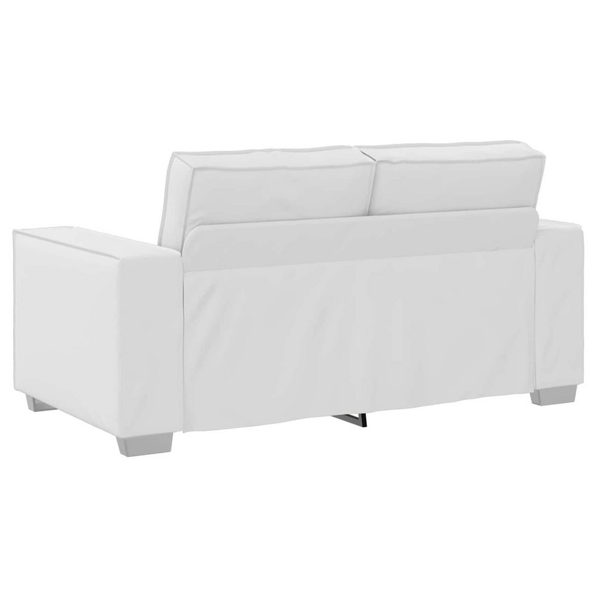 ZWEISITZER-SOFA Weiss 160 Cm Kunstleder - Weiß, Leder (78/84/160cm) - vidaXL