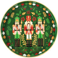 DEKOTELLER & -TABLETTS Christmas Heritage 22/22/2 cm - Grün, Kunststoff (22/2cm) - FURNARO