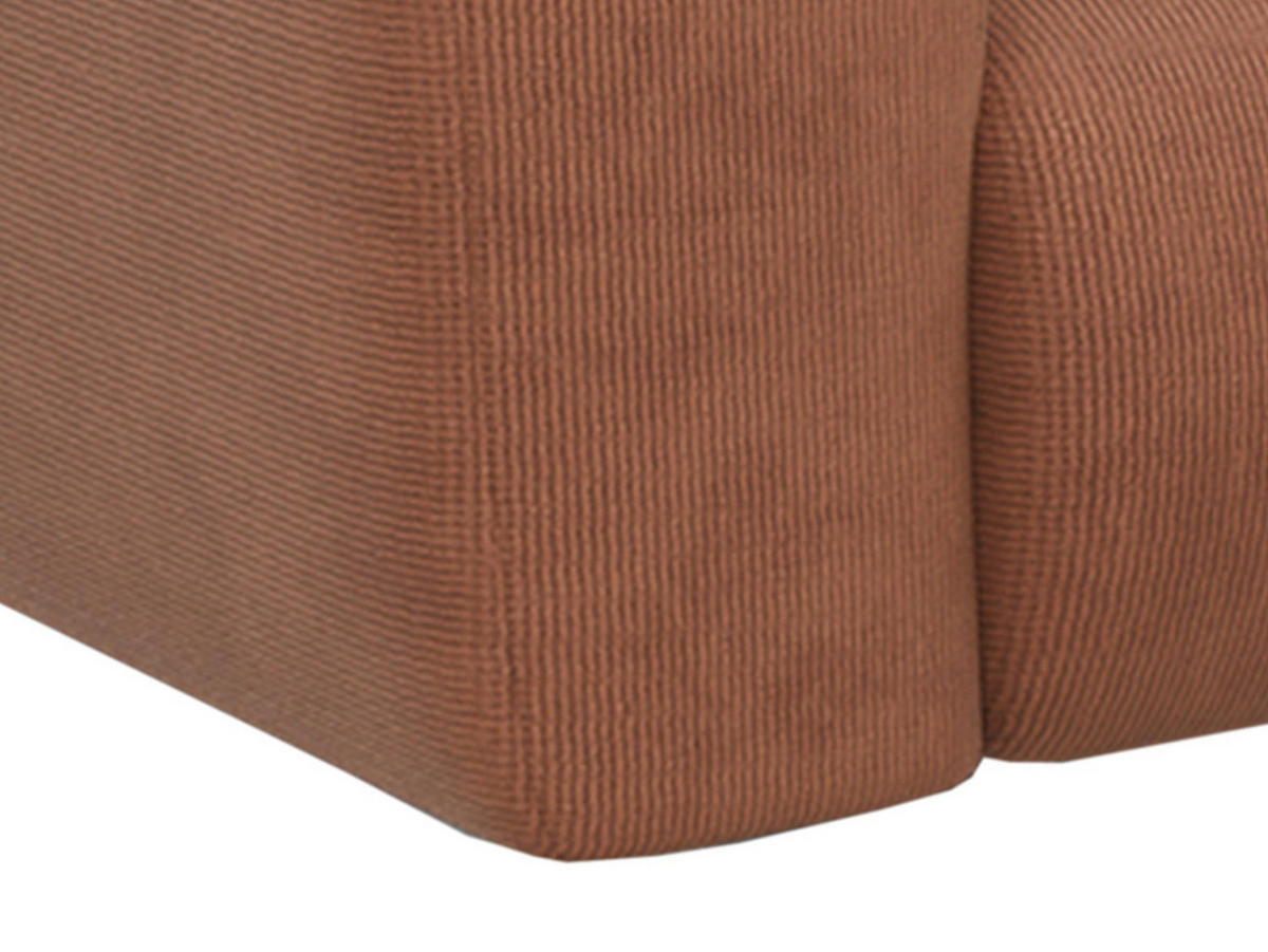 SOFA - 5 Personen - samt - terracotta Pogni - Terracotta, Textil (280/165cm) - Vente-Unique