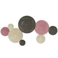 WANDDEKO geometrische Wandbild mit einzigartigem Multi-Disc-Design Bunt - Bronzefarben, Metall (7/58/110cm) - HOMCOM