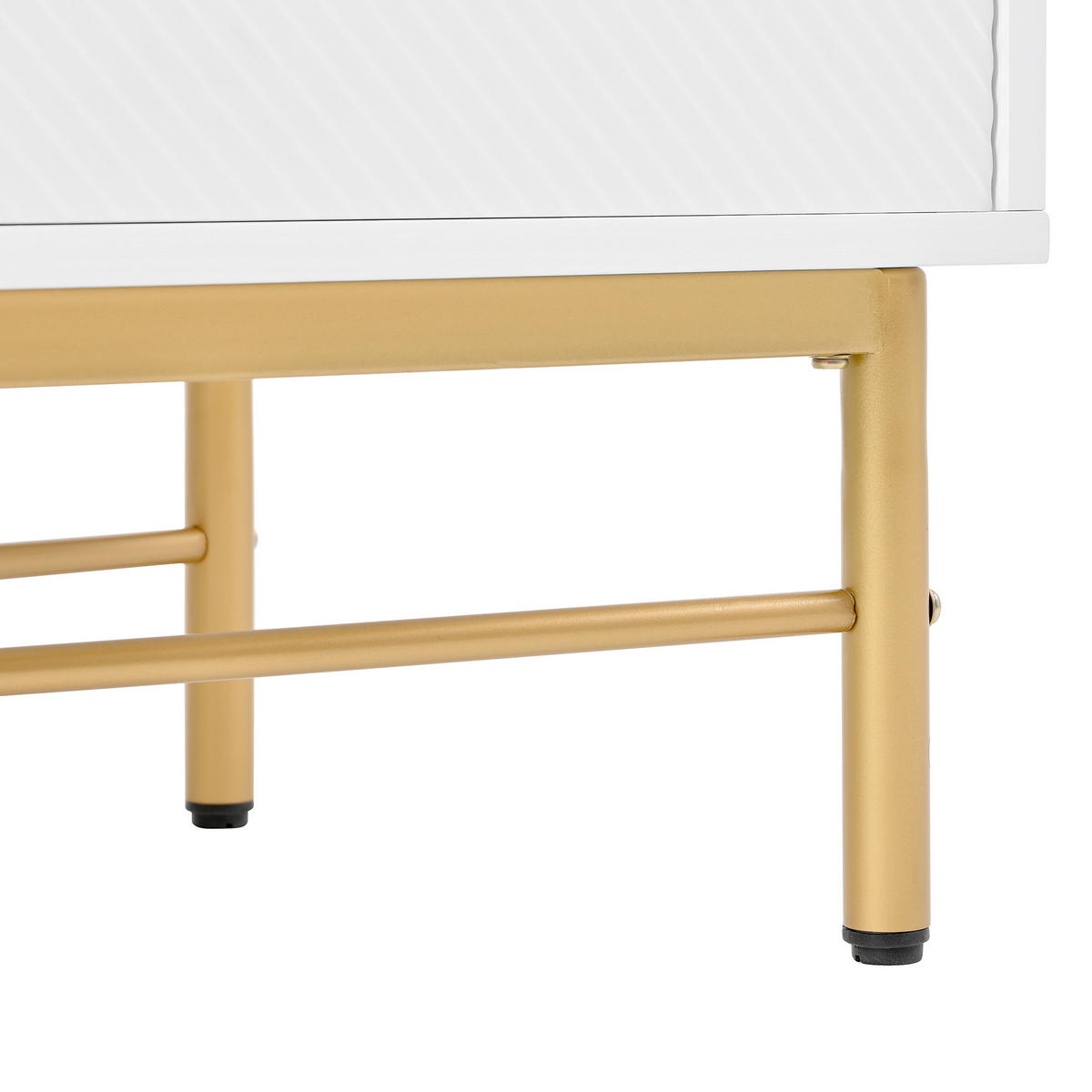SIDEBOARD mit 2 Türen & 3 Schubladen, Weiß & Holzoptik, 120 x 40 x 80 cm - Weiß, Holzwerkstoff/Metall (160/82/40cm) - Urban Meuble