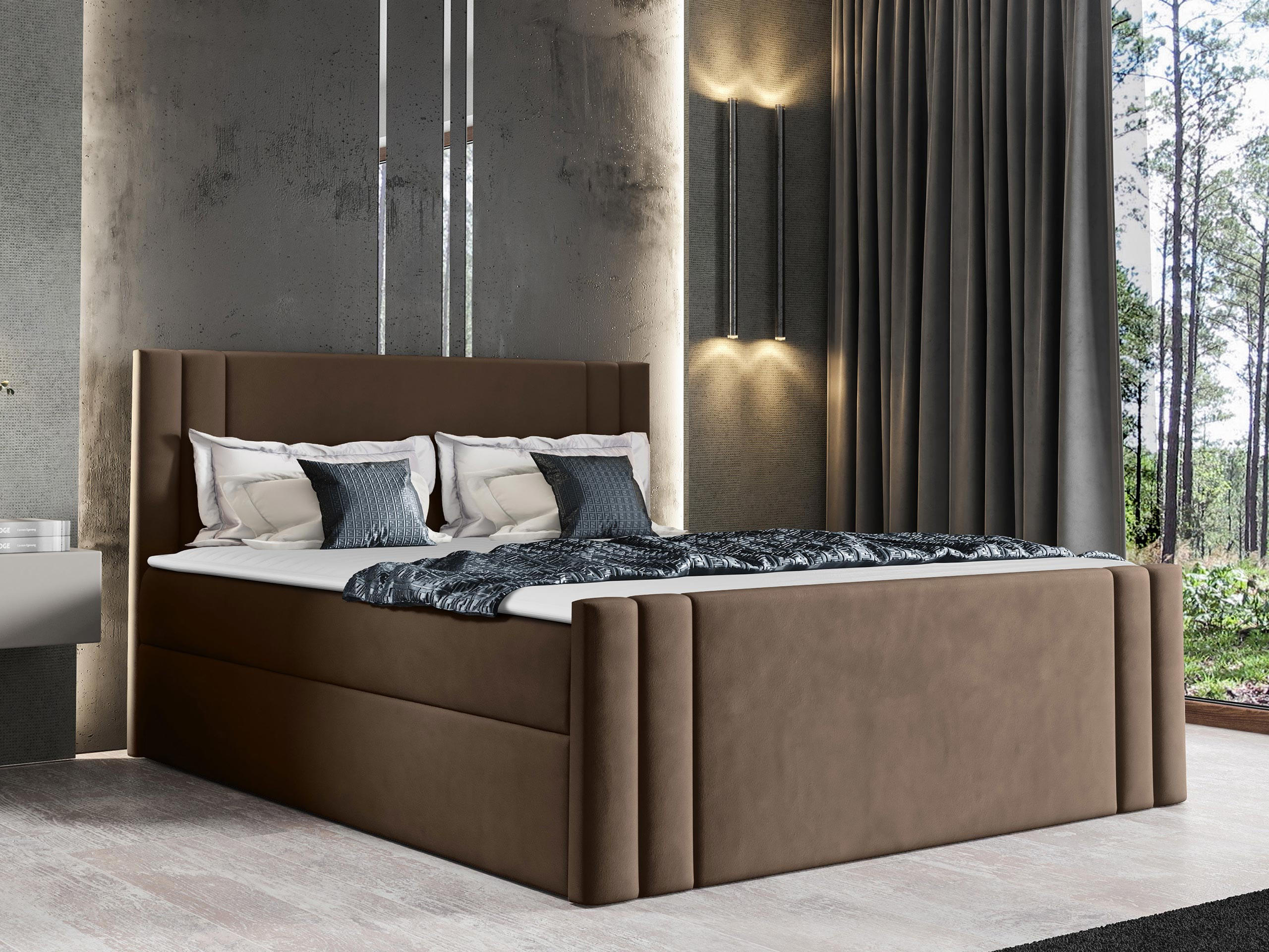 BOXBETT Carmen - Braun, Holz (140/200cm) - MIRJAN24