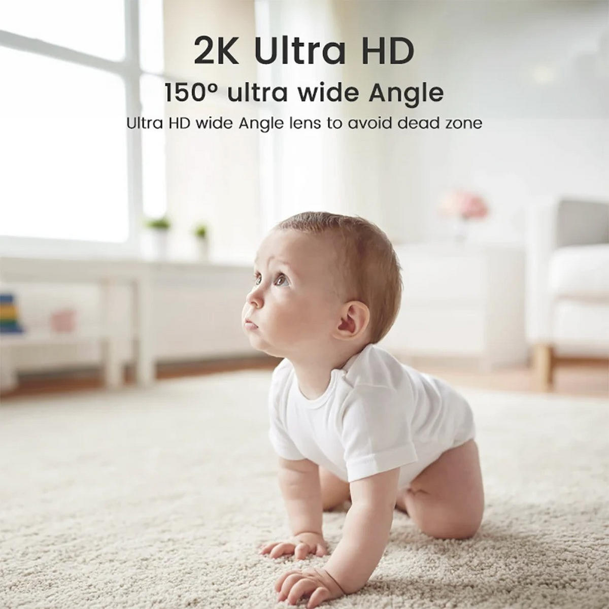 BABYPHONE 3MP Video Monitor, Weiß - Weiß, Kunststoff - Kaket
