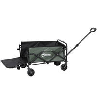 GARTENWAGEN 120 kg belastbar - Grün, Metall (48/102/125cm) - Outsunny