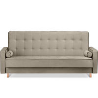 3-SITZER-SCHLAFSOFA DOZER mit 2 Zierkissen und Wellenunterfederung, Beige - Beige, Textil (223/94/93cm) - KONSIMO®
