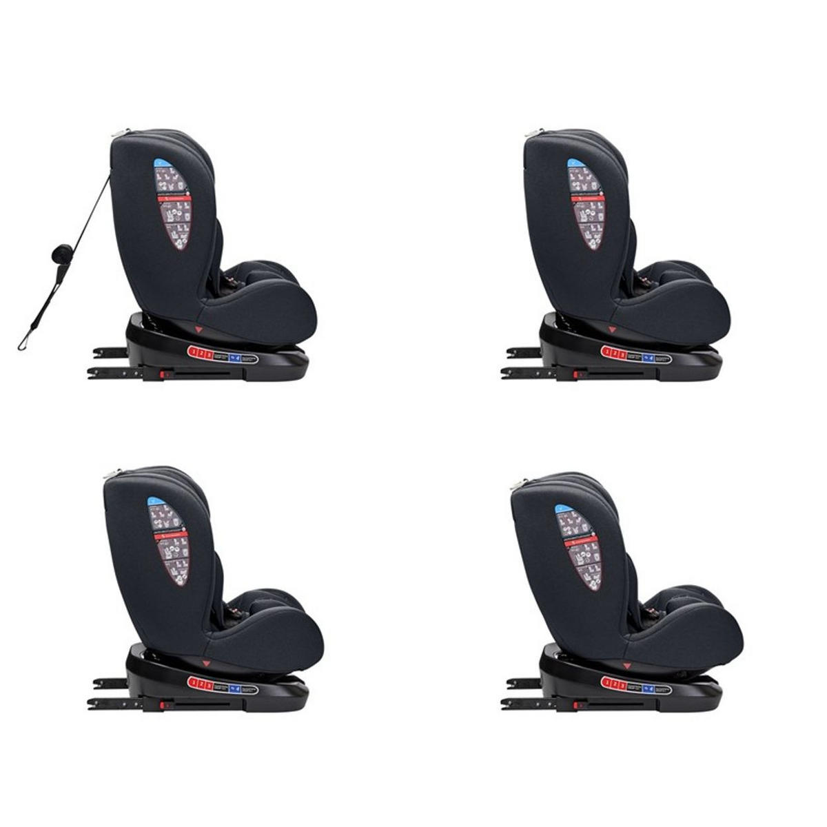 KINDERSITZ i-Trip i-Size grau (40-150 cm) Gruppe 0+/1/2/3 verstellbar Isofix - Grau, Kunststoff (46/62/50cm) - Kikka boo