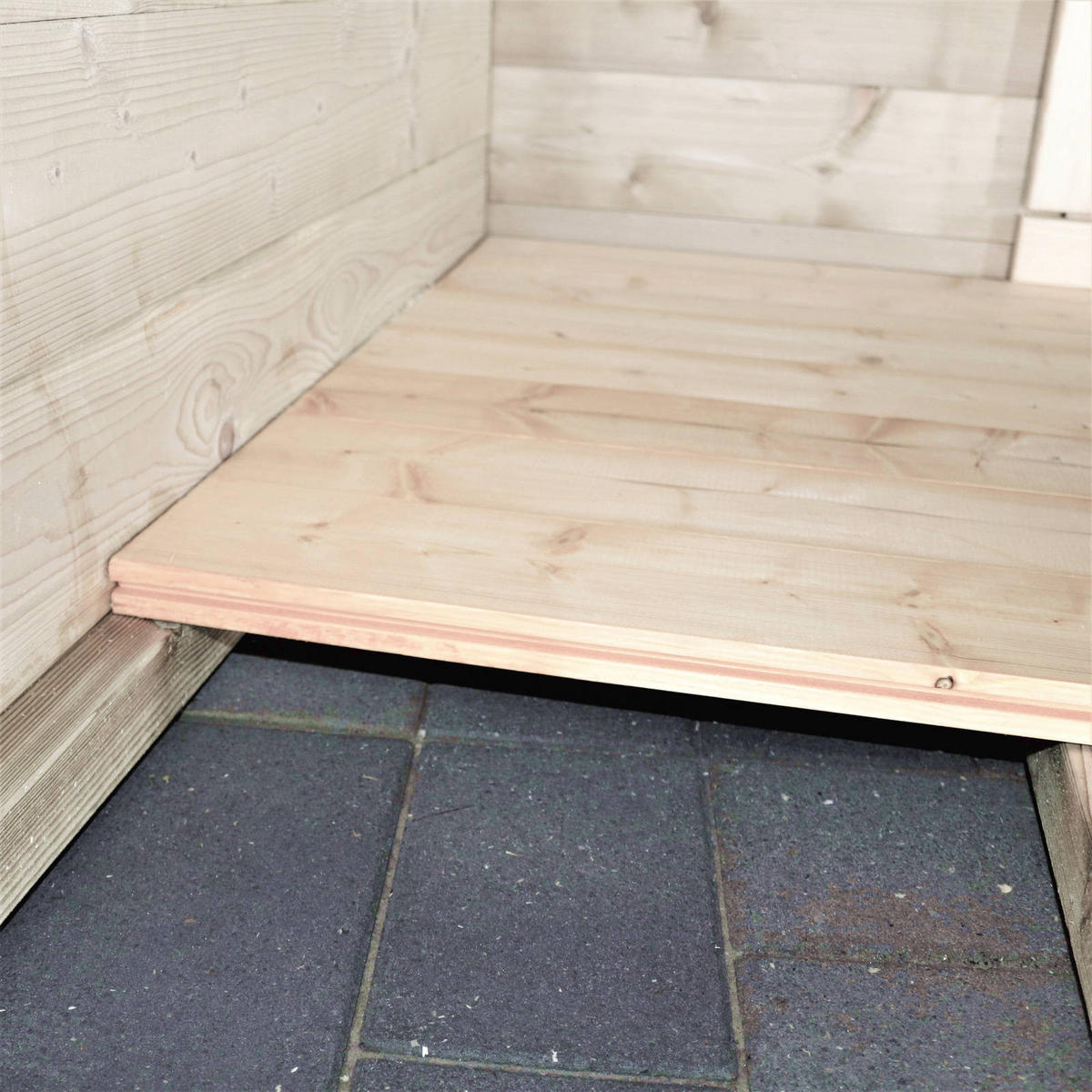 FUSSBODEN GARTENHAUS Universal-Set 27 m² - Naturfarben, Kunststoff (29/10/300cm) - Alpholz
