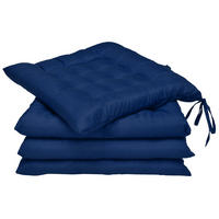 STUHLKISSEN Lea 40/40/5 cm Dunkelblau 4tlg - Dunkelblau, Textil (40/40cm) - Beautissu 