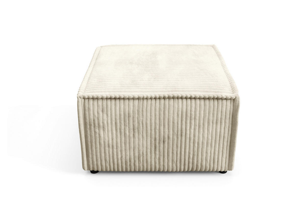 POLSTERHOCKER TESSO Modern Sitzhocker, Fußhocker Creme - Creme, Holzwerkstoff/Kunststoff (76/41/76cm) - MASSENO