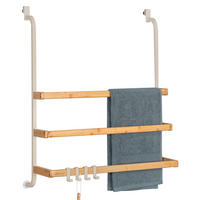 HANDTUCHHALTER, beige, Metall - Beige, Holz (63.5/77.5/21cm) - eluno