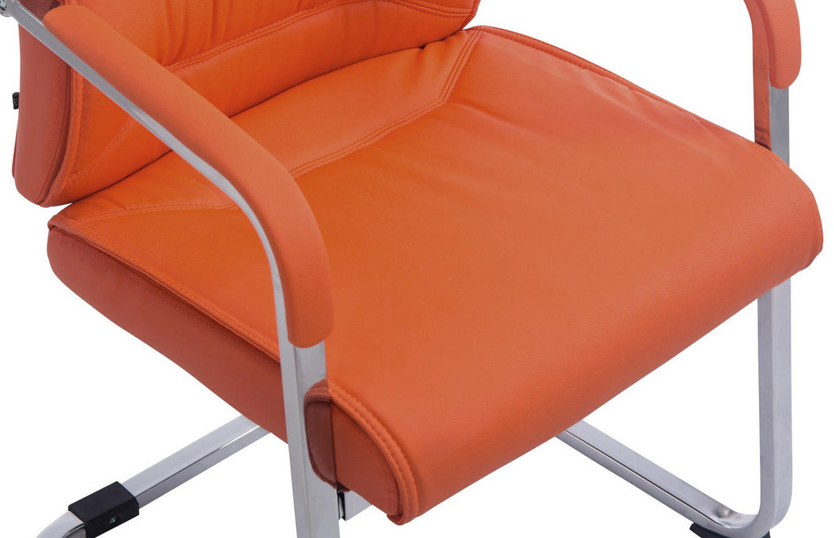 SCHWINGSTUHL Lederlook orange - Orange, Textil/Metall (58/102/65cm) - CLP