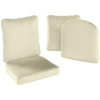 SITZKISSEN-SET DE-17729 2-teilig mit Rückenkissen & UPF50+ Creme - Creme, Textil (51/20/52cm) - ComfortXL