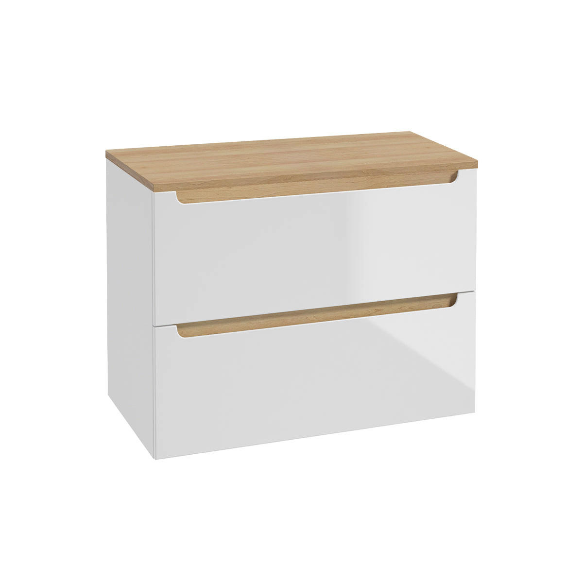 WASCHTISCHUNTERSCHRANK 80cm Livia Weiß - Weiß, Holzwerkstoff (80/62.5/46cm) - Petits-meubles