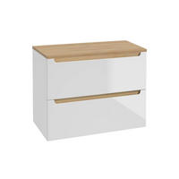 WASCHTISCHUNTERSCHRANK 80cm Livia Weiß - Weiß, Holzwerkstoff (80/62.5/46cm) - Petits-meubles