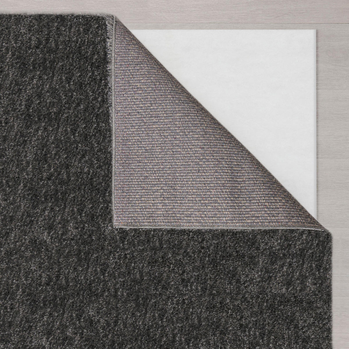 TEPPICH Hochflor Samt-Design, plüschig DOVEL, Anthrazit 120x170 cm - Anthrazit, Textil (120/170cm) - KADIMA DESIGN