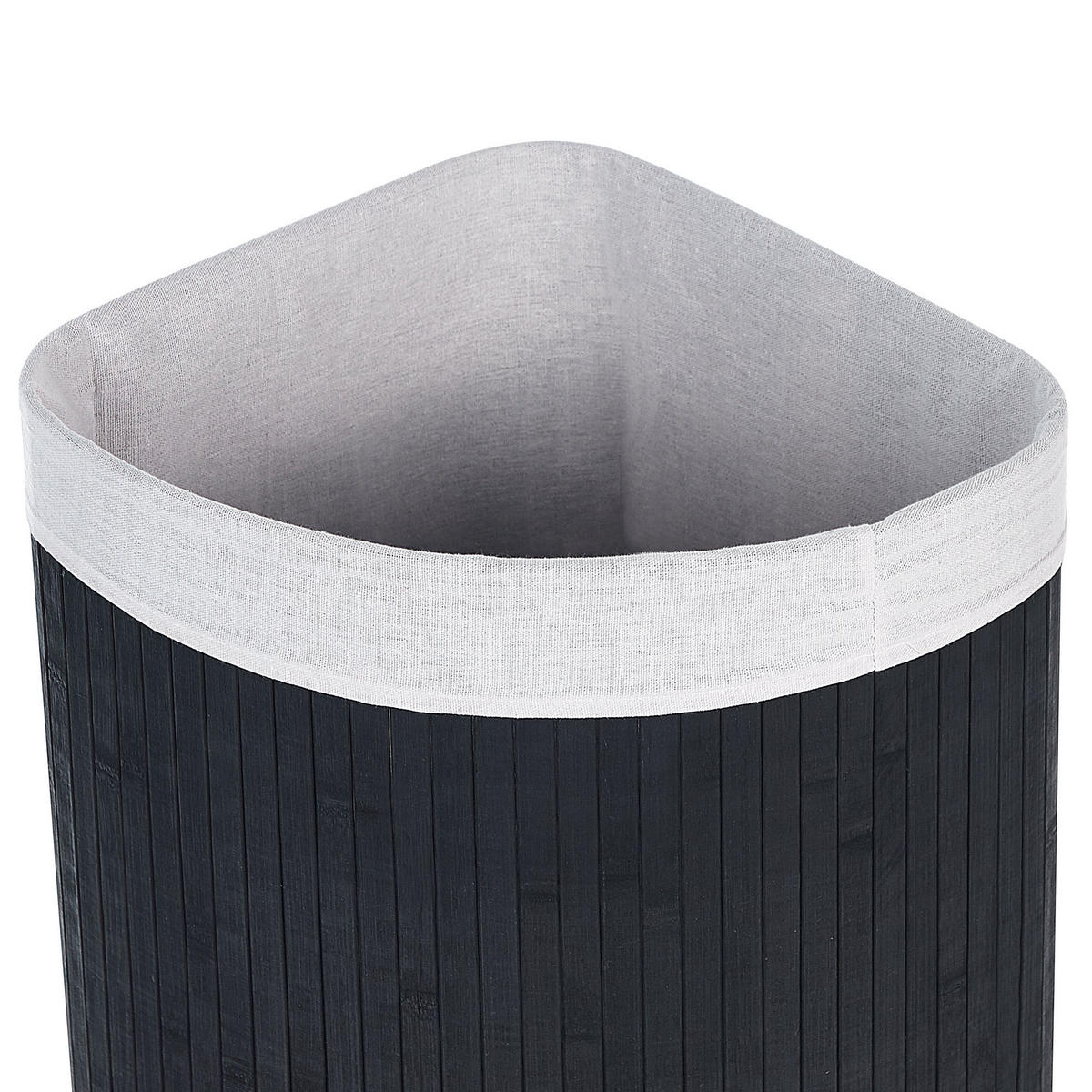 KORB Schwarz Matara - Schwarz/Weiß, Holz (60/60/35cm) - Beliani