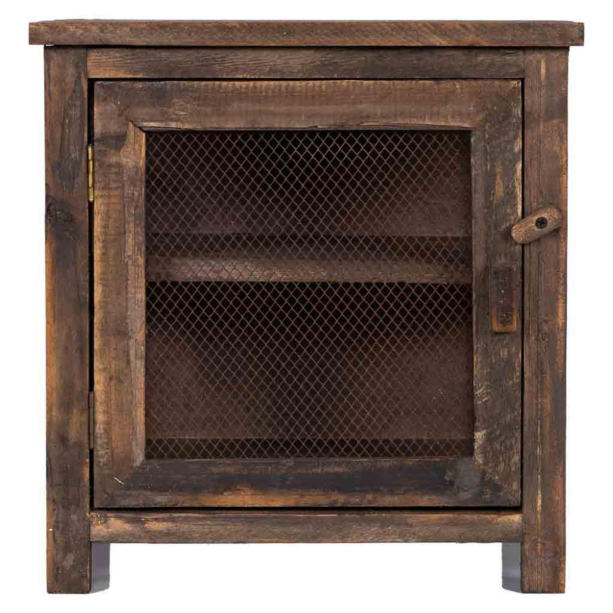 NACHTTISCH aus Holz und Glas, 38x24x40cm - Braun, Holz (38/40/24cm) - Wanderlust