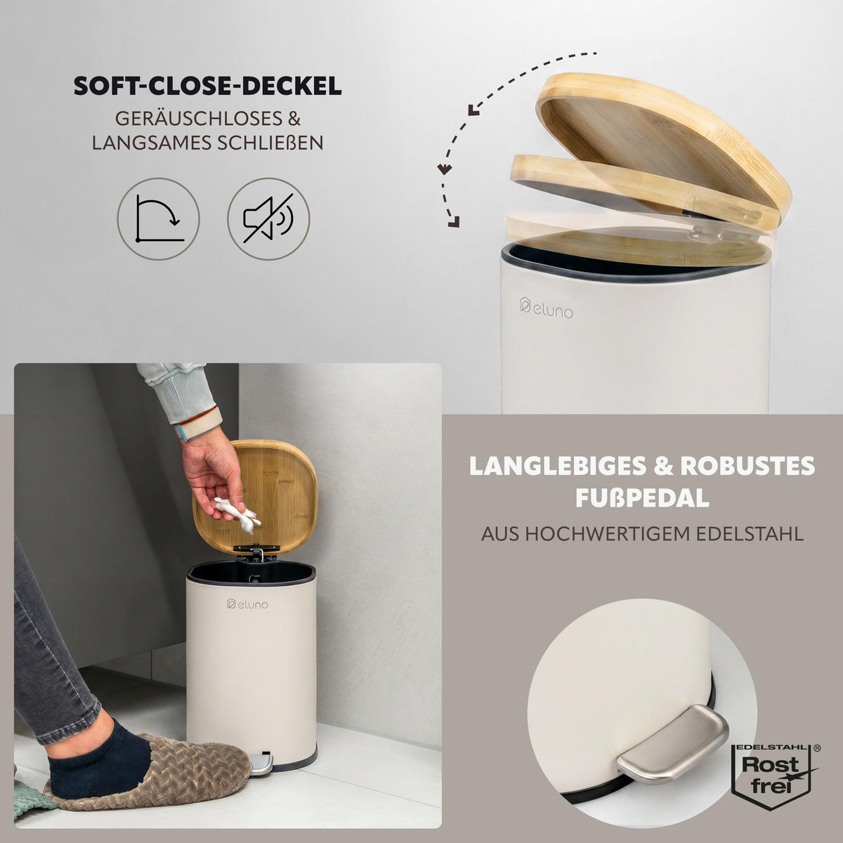 BADEZIMMER-SET FRAMURA 2tlg., beige - Beige, Metall (18.5/27.5/23cm) - eluno