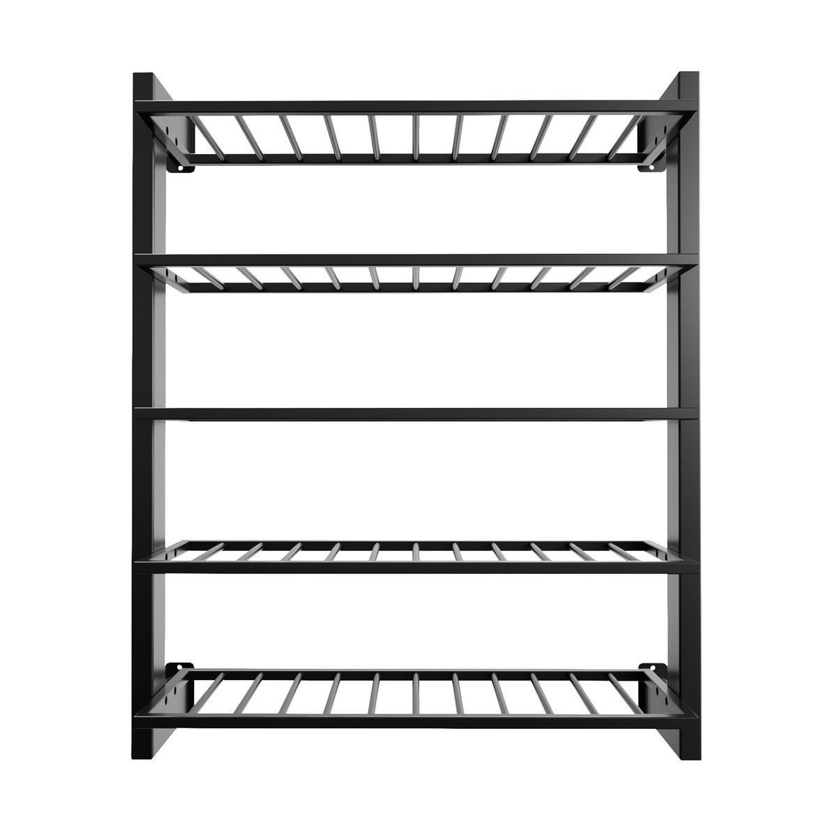 WEINREGAL Canary Metall,Schwarz, Für 60 Weinflaschen 120/100/30 cm - Schwarz, Metall (30/120/100cm) - Metalo Pro
