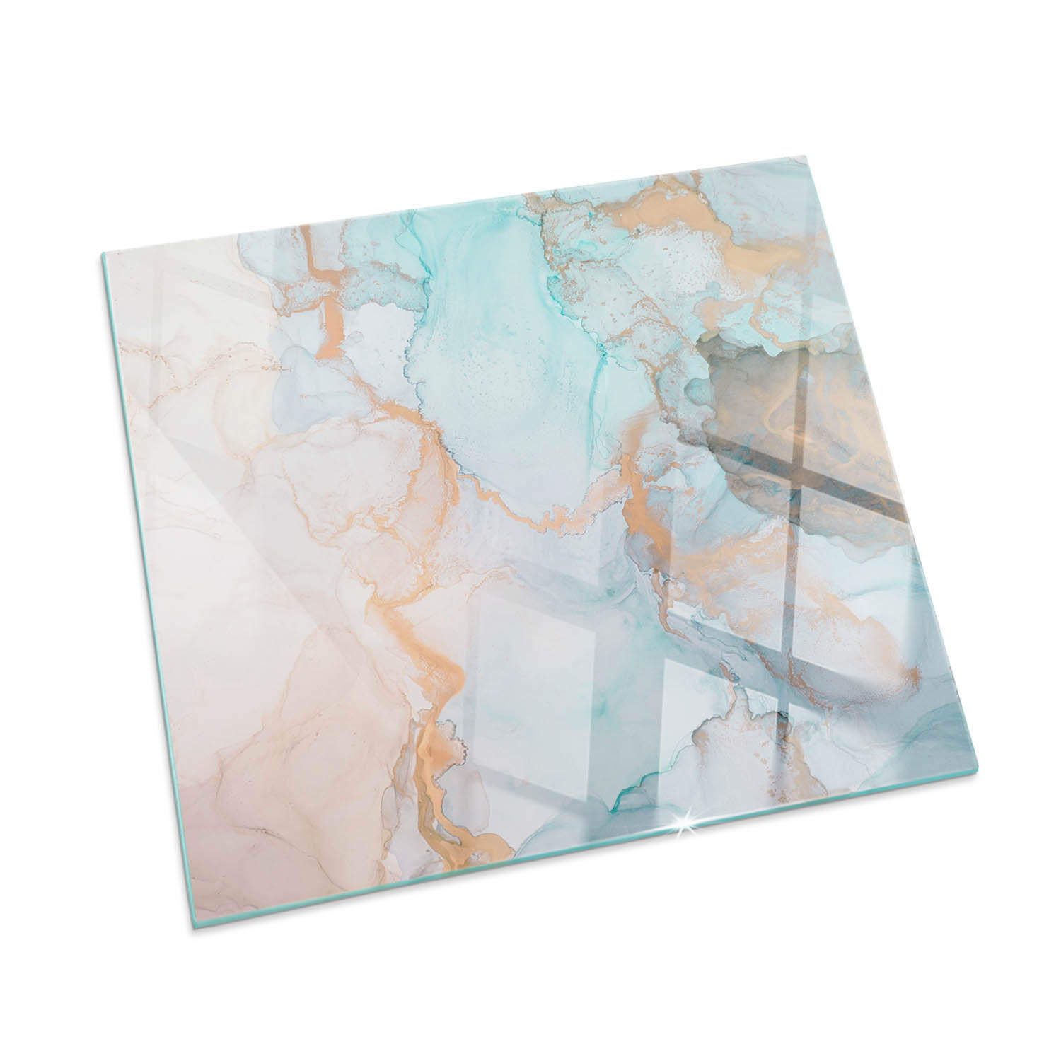 ArtPrintCave Glasplatte Türkis 60x60x0.4 cm
