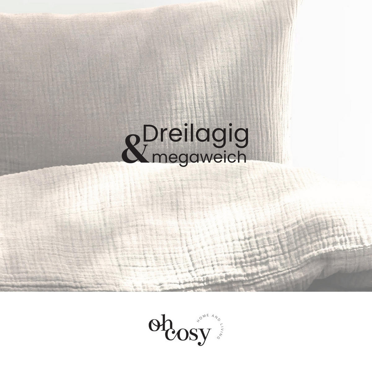 BETTWÄSCHESET Sally - Musselin - 2-teilig -135x200cm - Helltaupe - Taupe, Textil (135/200cm)