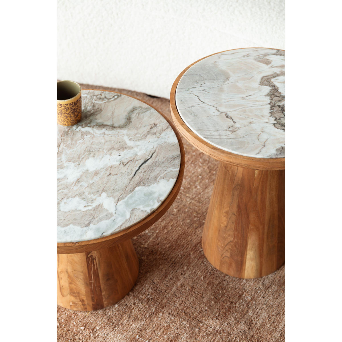 COUCHTISCH Mees Rund 50 cm - Braun, Holz (50/50/40cm) - Housecraft Living