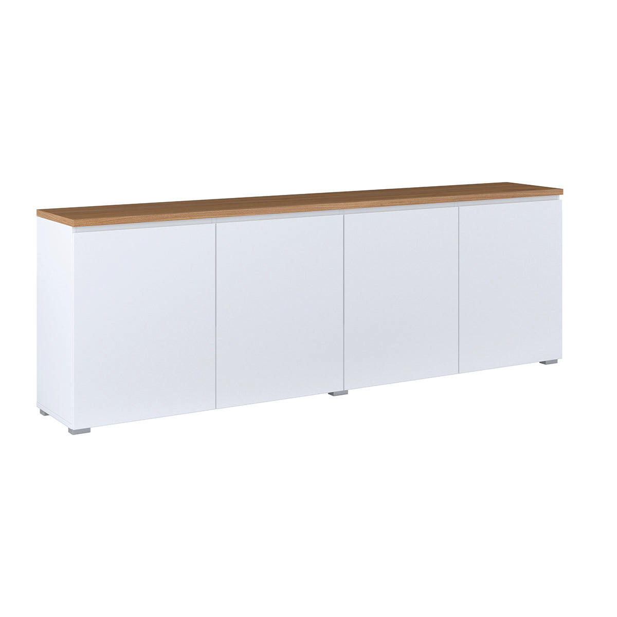 SIDEBOARD Liko Weiß und Holz - Weiß, Holzwerkstoff (200/67.9/34.5cm) - Petits-meubles