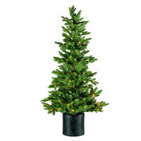 WEIHNACHTSBAUM mit Beleuchtung, 120 cm - Grün, Kunststoff (65/120cm)
