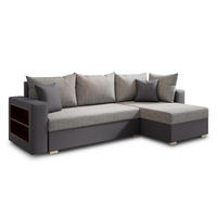 ECKSOFA Lord, Seite: Rechts - Grau, Holz/Textil (238/141cm) - Sofnet