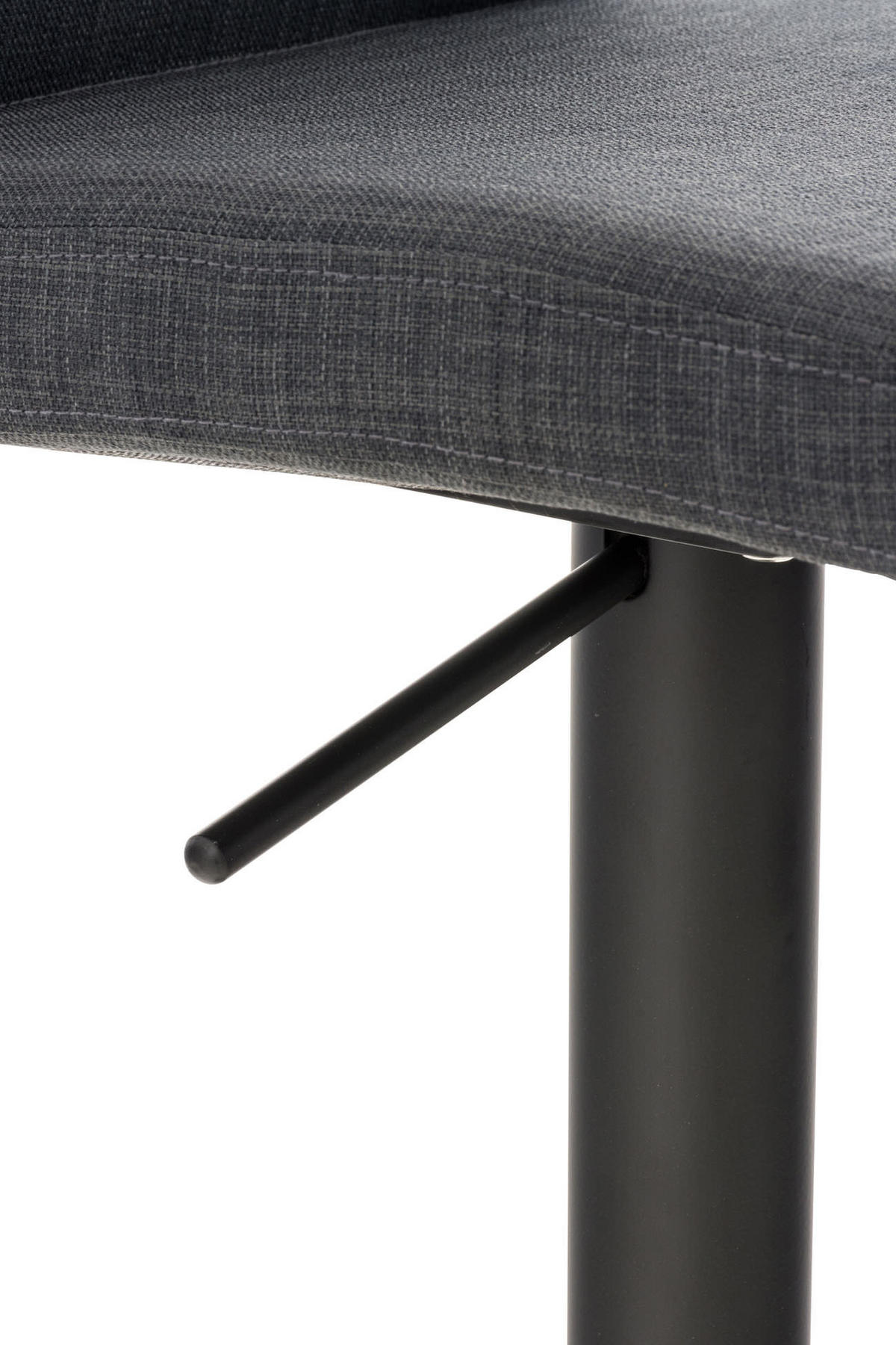 BARHOCKER 2er Set Stoff Dunkelgrau - Dunkelgrau/Schwarz, Textil/Metall (40/93/49cm) - CLP