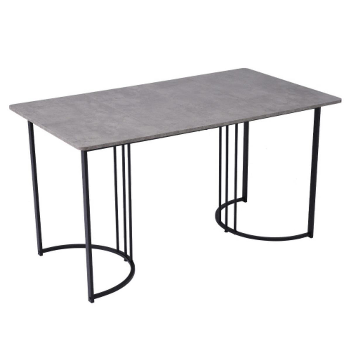ESSGRUPPE 5-teilig mit Marmor-Look-Tisch 140×80 und vier beigen Samtstühlen, grau-beige - Beige, Holzwerkstoff (80/75/140cm) - Luhomfu