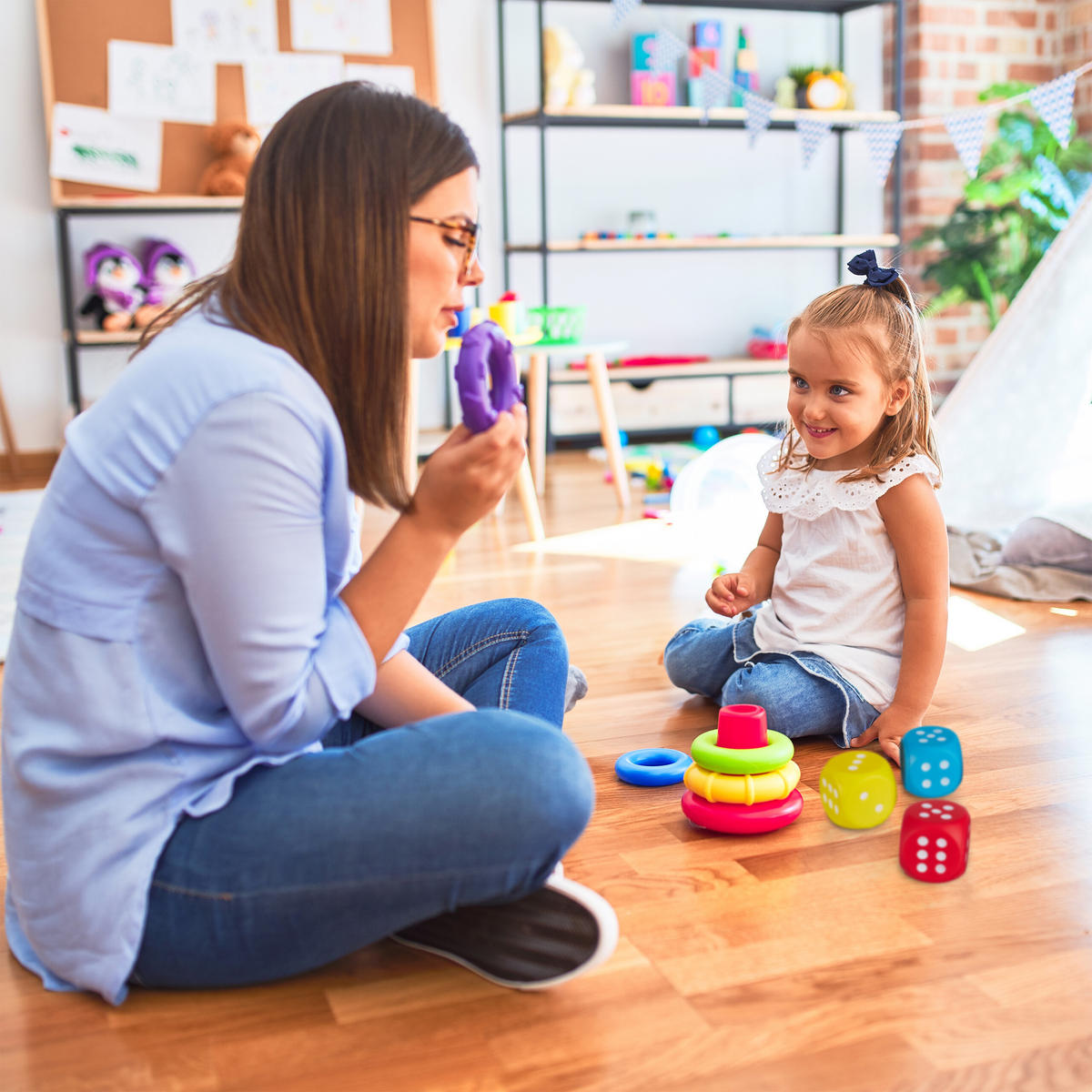 6xSCHAUMSTOFFWÜRFEL - Multicolor, Kunststoff (7.5/7.5cm) - Relaxdays