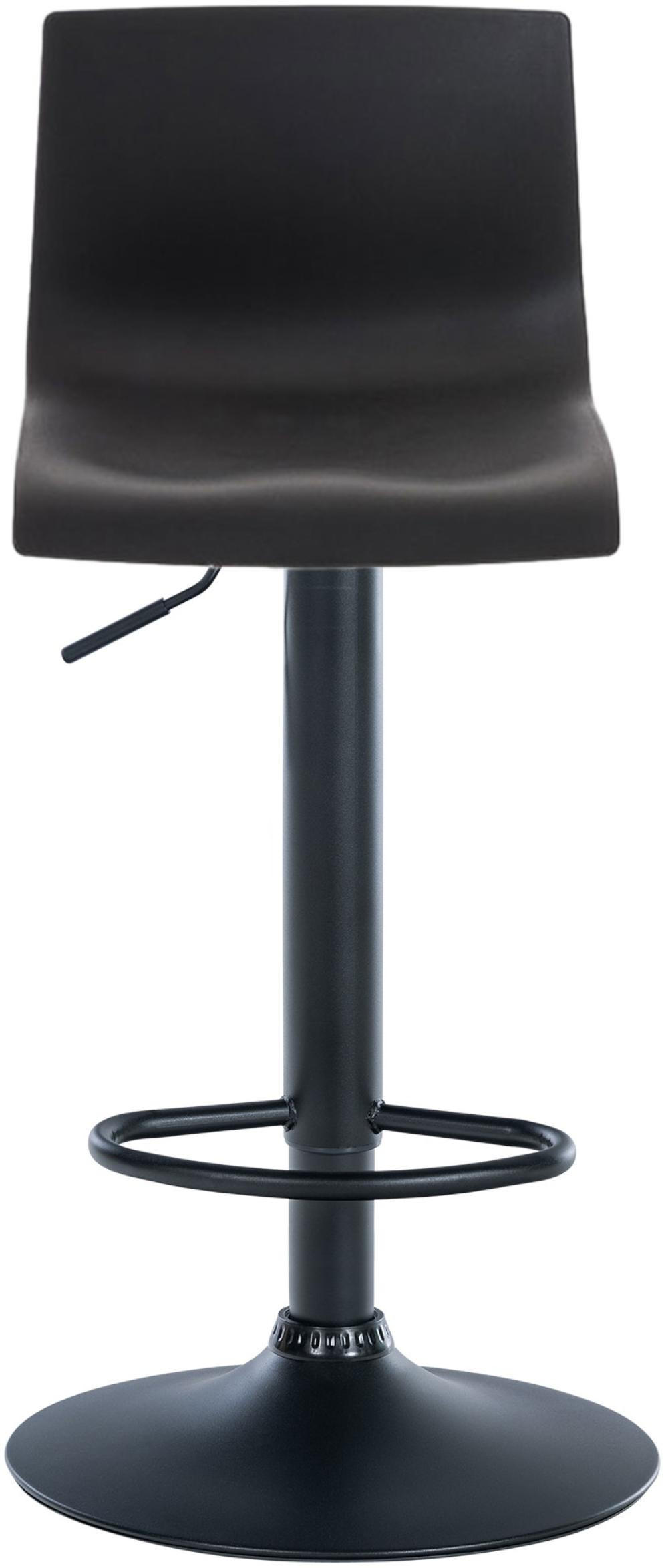 BARHOCKER Kunststoff schwarz - Schwarz, Kunststoff/Metall (39/84/36cm) - CLP