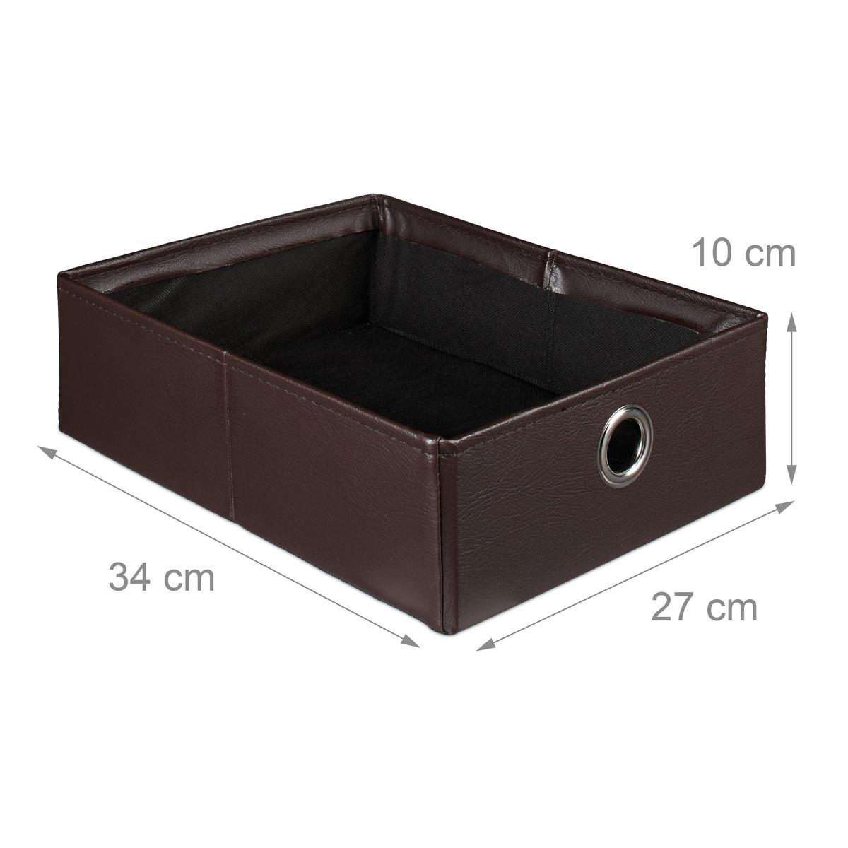 SITZHOCKER - Dunkelbraun, Holzwerkstoff/Kunststoff (38/38/38cm) - Relaxdays