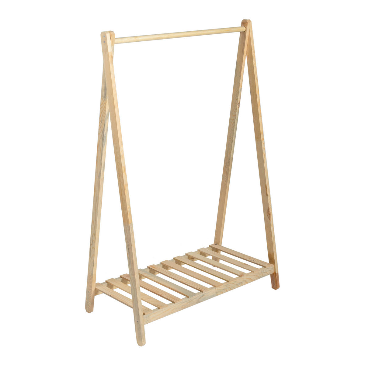 GARDEROBENSTÄNDER Ledøje - Naturfarben, Holz (86/125/38cm) - [en.casa]